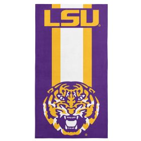 LSU Tigers NCAA Zone Read Beach Towel 30 x 60 inches