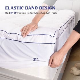 The frosted bed hat is soft, comfortable, fluffy and breathable, and won't make you feel stuffy all night (size: Q)